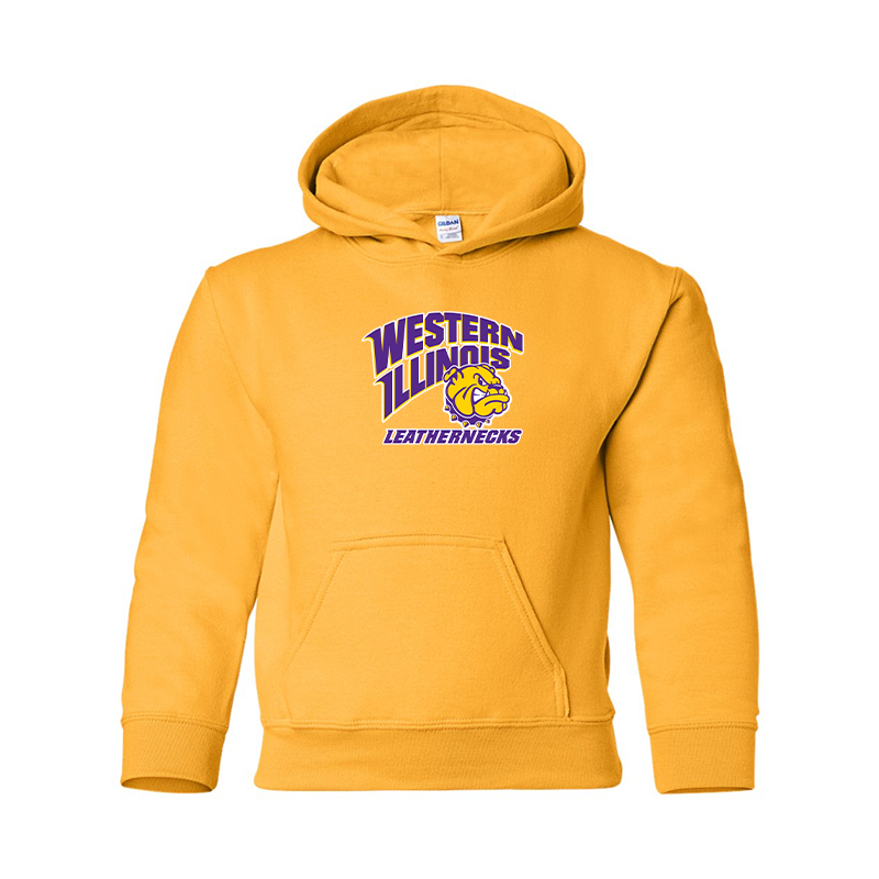 Youth Western Illinois Leathernecks Gildan Heavy Blend  Hooded Sweatshirt